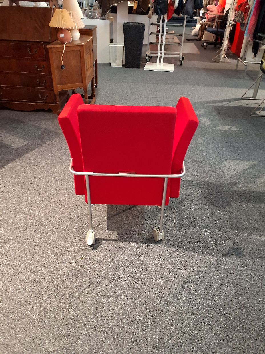 Rød lounge stol